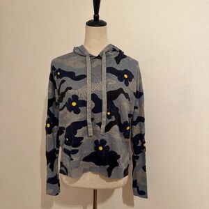 J Society New York Blue-Grey Camo Floral Hoodie – Size S